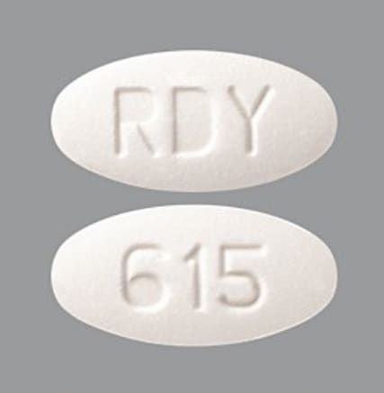 Pill Finder: RDY 615 White Elliptical / Oval - Medicine.com